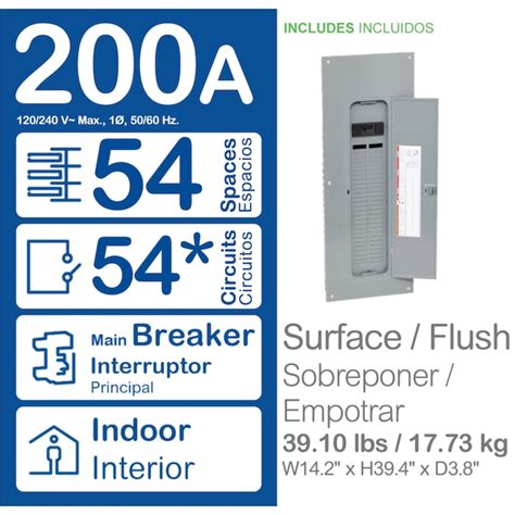 lowes 200 amp 54 spaces